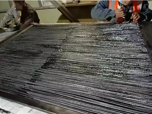 conveyor hot vulcanizing operation